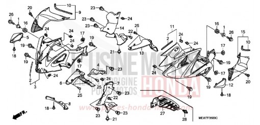 MIDDLE COWL NT700VA7 de 2007